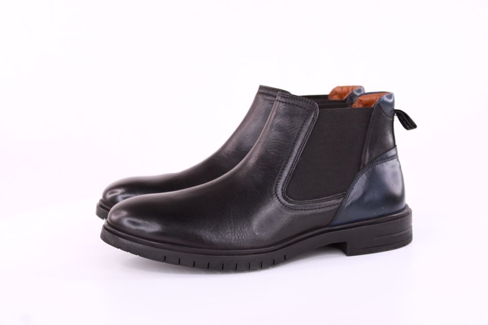 Marc Shoes Herren Chelsea- Boots Leder schwarz S21 831841 40 | 00671 black | 