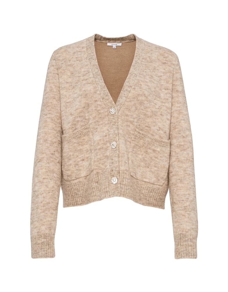 OPUS Strickjacke Cardigan Knöpfe Taschen beige S21 248089431 