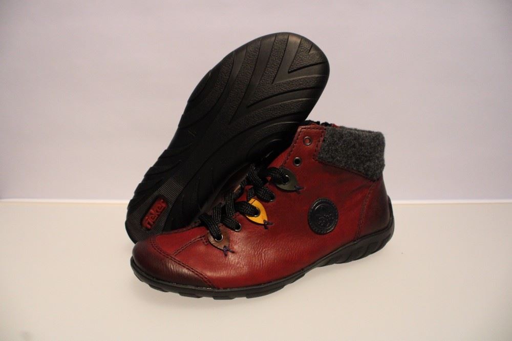 Rieker Schnürschuh  Wechselfußbett Reißverschluss L6513 