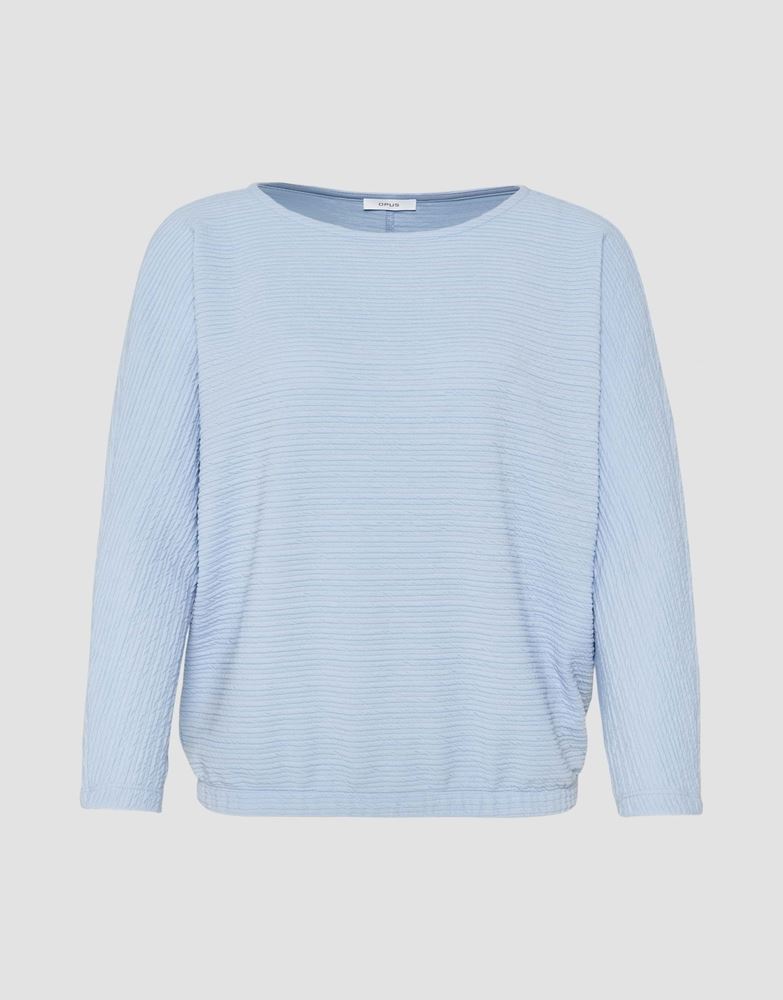 OPUS Sweatshirt Gilora U- Boot- Ausschnitt Gummibund blau S13 10144611102172 