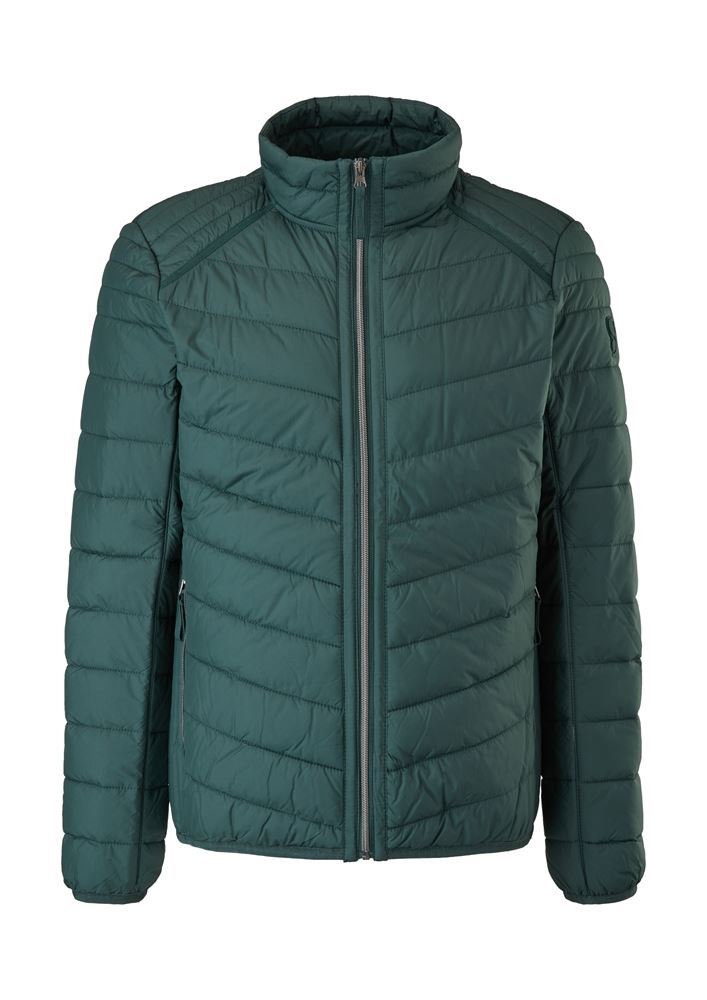 s.Oliver leichte Herren Steppjacke Stehkragen grün S22 2115319 L | 7962 GREEN | 