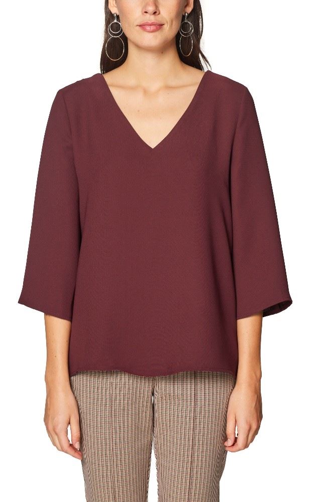 Esprit Collection Bluse 3/4 Arm bordeaux 118EO1F004 