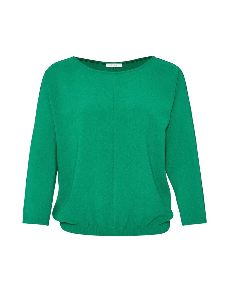 OPUS Langarmshirt Sarion Fledermausärmel Gummibund grün S13  1014415596100 40 | 30014 tulip gre | 