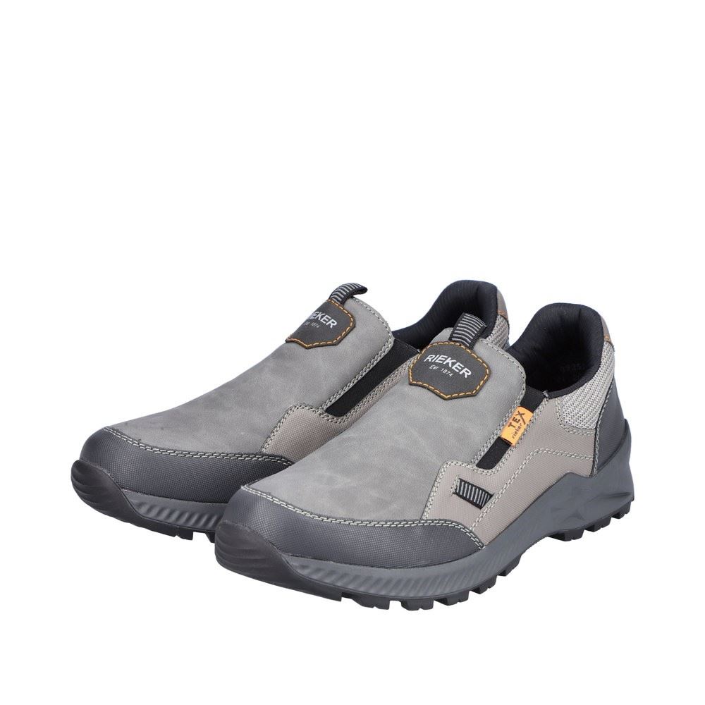 Rieker Antistress Herren Slipper Schlupfschuh TEX- Membran grau S22 B3252-90 40 | grigio/cenere/s | G