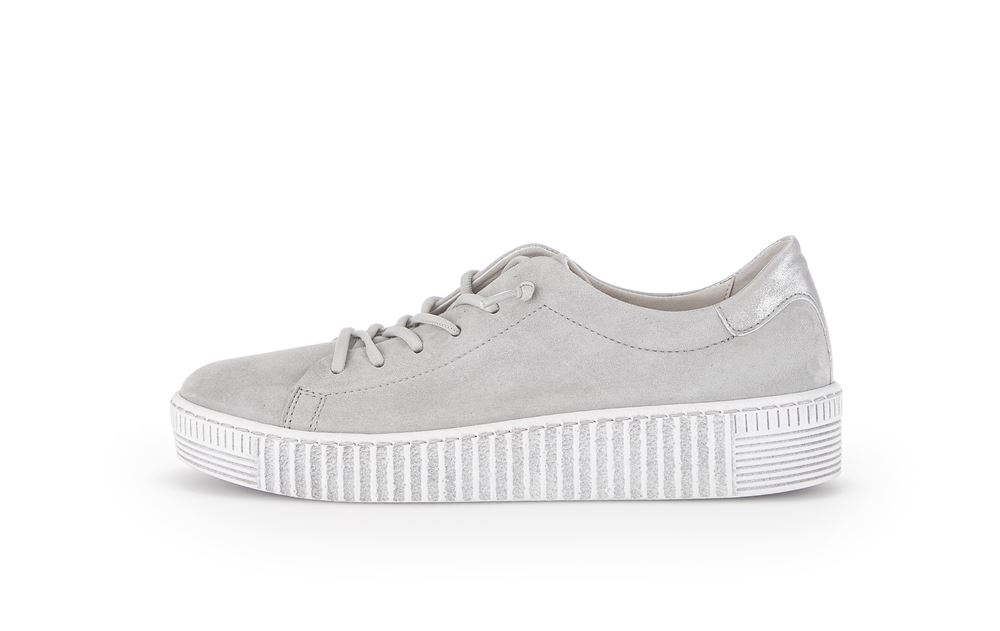 Gabor Sneaker low Rauleder Wechselfußbett grau S13  23.331.19 
