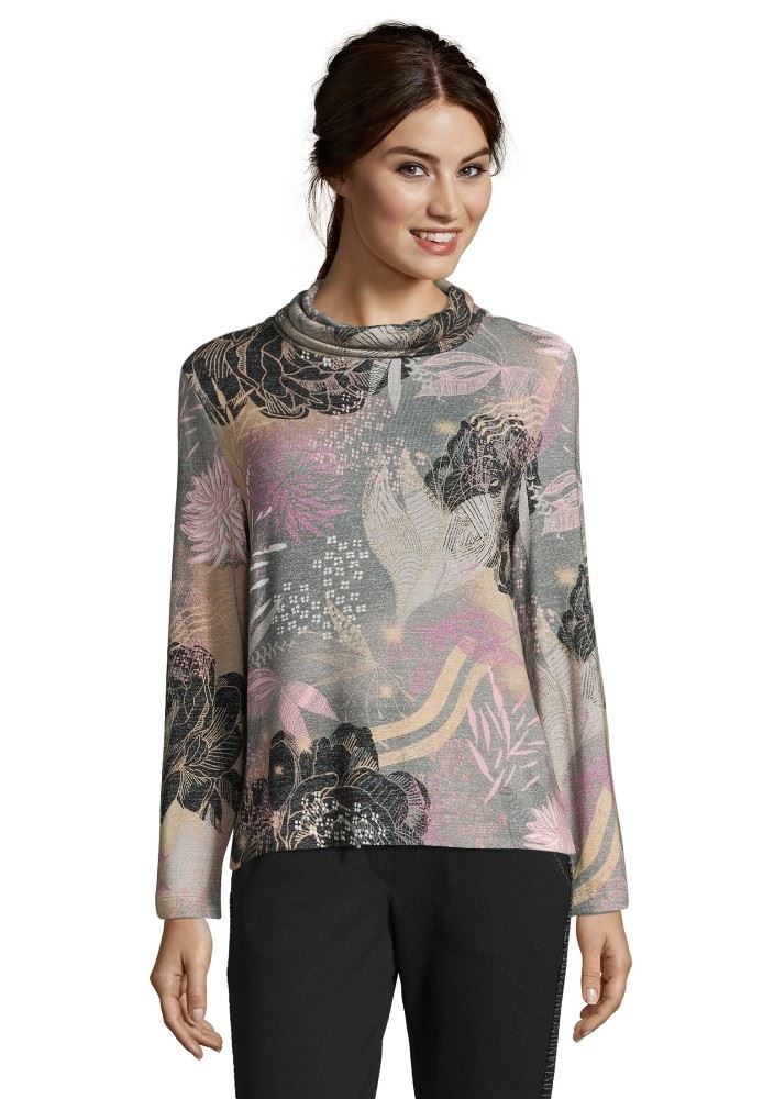 Betty Barclay Shirt Langarm  braun schwarz 47390637 