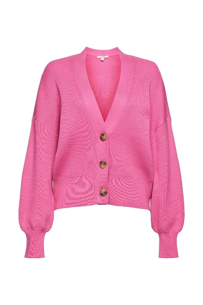 EDC Cardigan Strickjacke Biobaumwolle  rosa S12 992CC1I302 XL | C670 PINK | 
