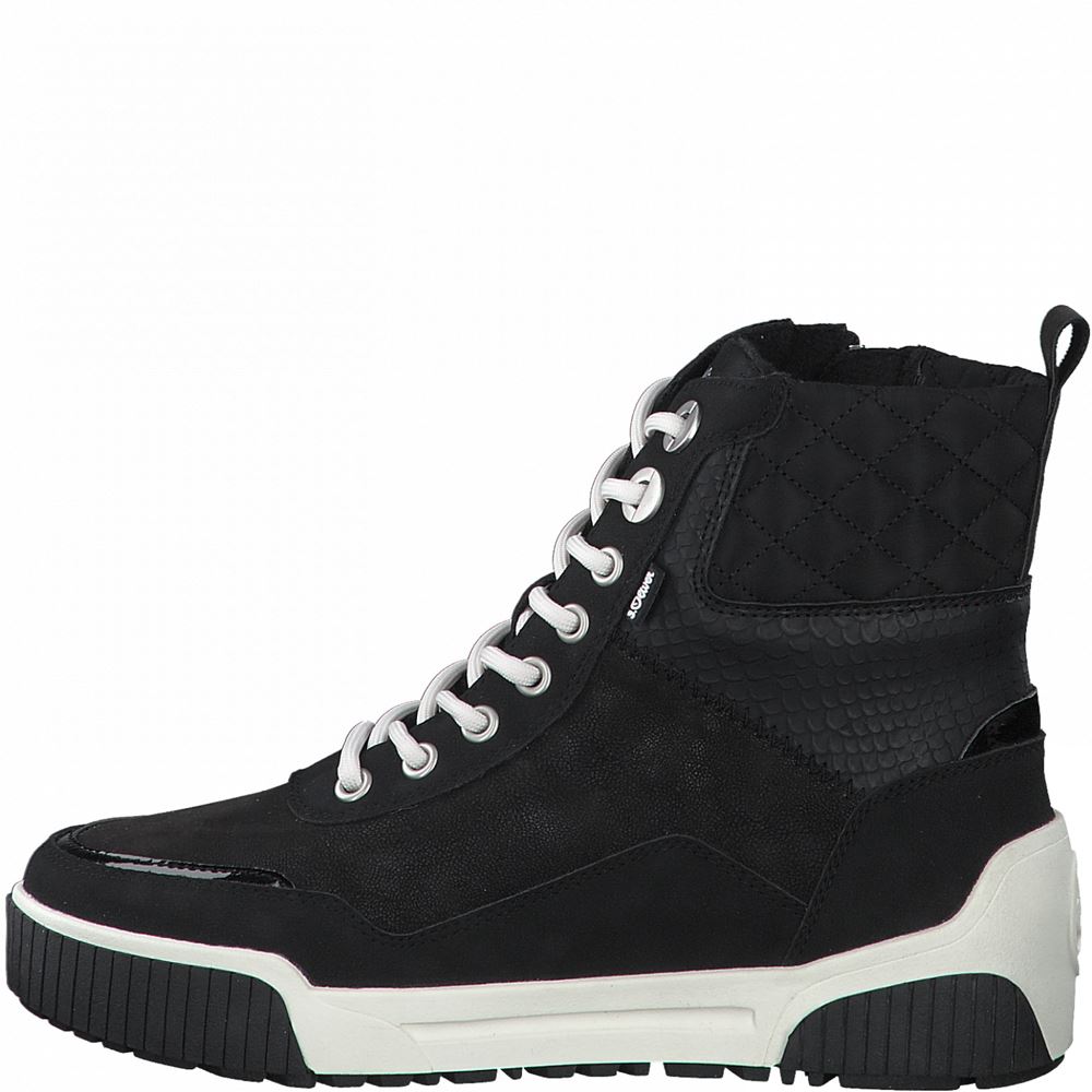 s.Oliver Schnürstiefel Reißverschluss schwarz S21 5-5-25239-27 