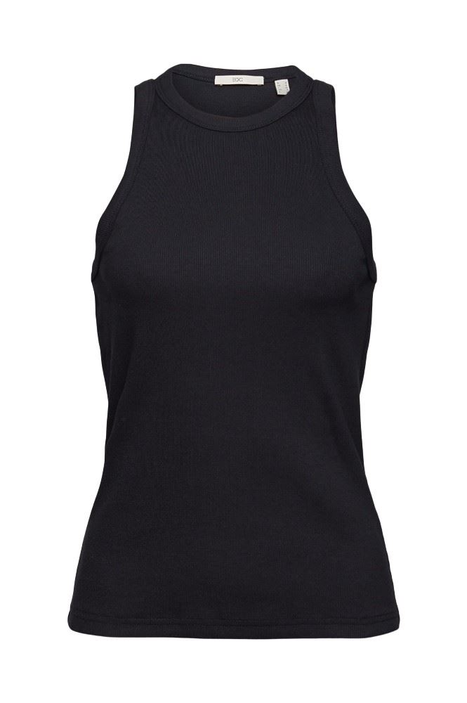 EDC Tank- Top gerippte Optik schwarz weiß blau S22 062CC1K301 S | C001 BLACK | 