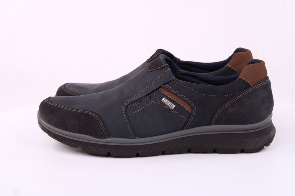 IMAC Herren Slipper Schlüpfschuh Nubukleder blau S21 803188 