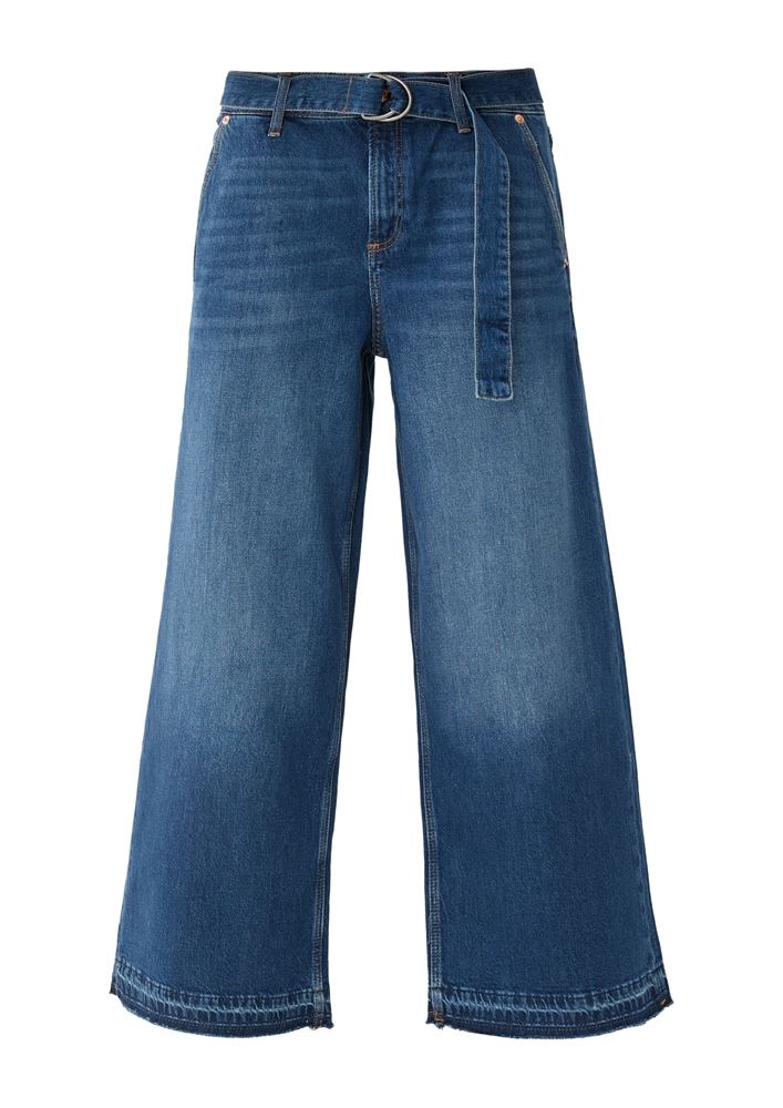 QS designed by Regular: Culotte mit Textilgürtel blau S13  2127853 
