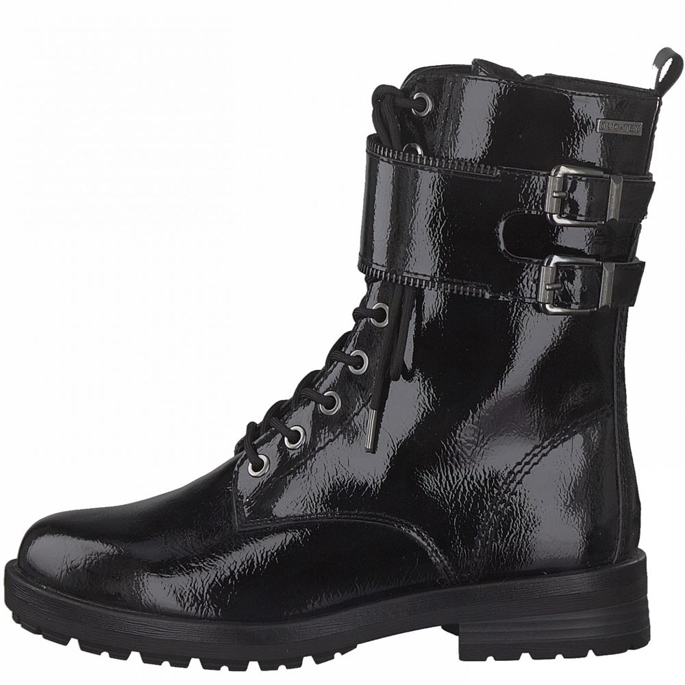 Tamaris Lack Schnürboot Stiefelette schwarz S21 1-1-26282-27 39 | 018 BLACK PATEN | 