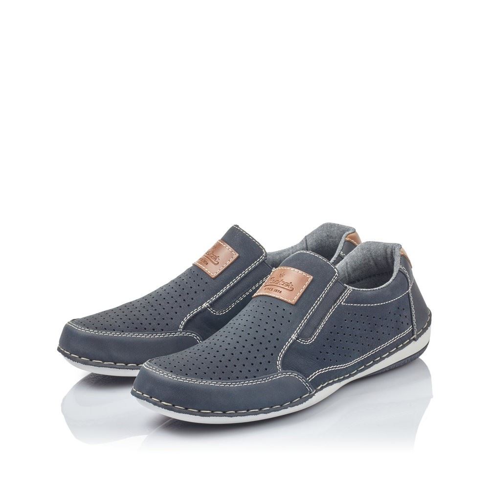 Rieker Slipper Gummizug blau B9255-14 