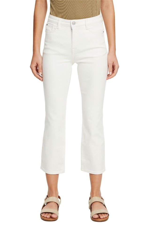 ESPRIT Cropped Jeans mit Kick Flare 032EE1B320 W28 | E110 OFF WHITE | 