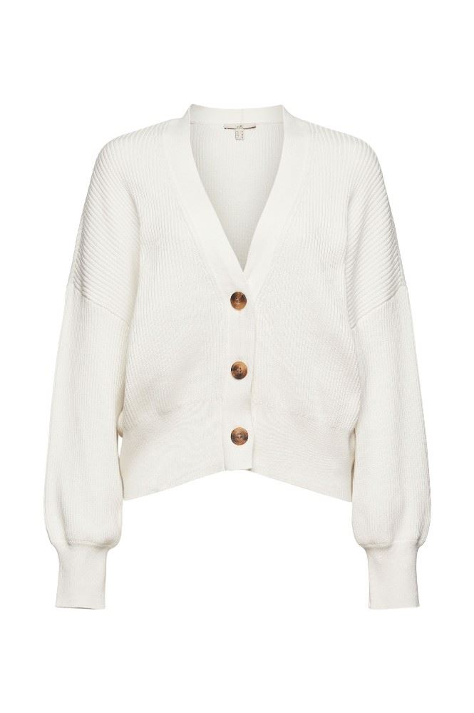 EDC Cardigan Strickjacke Biobaumwolle  weiß S12 992CC1I302 XL | C110 OFF WHITE | 