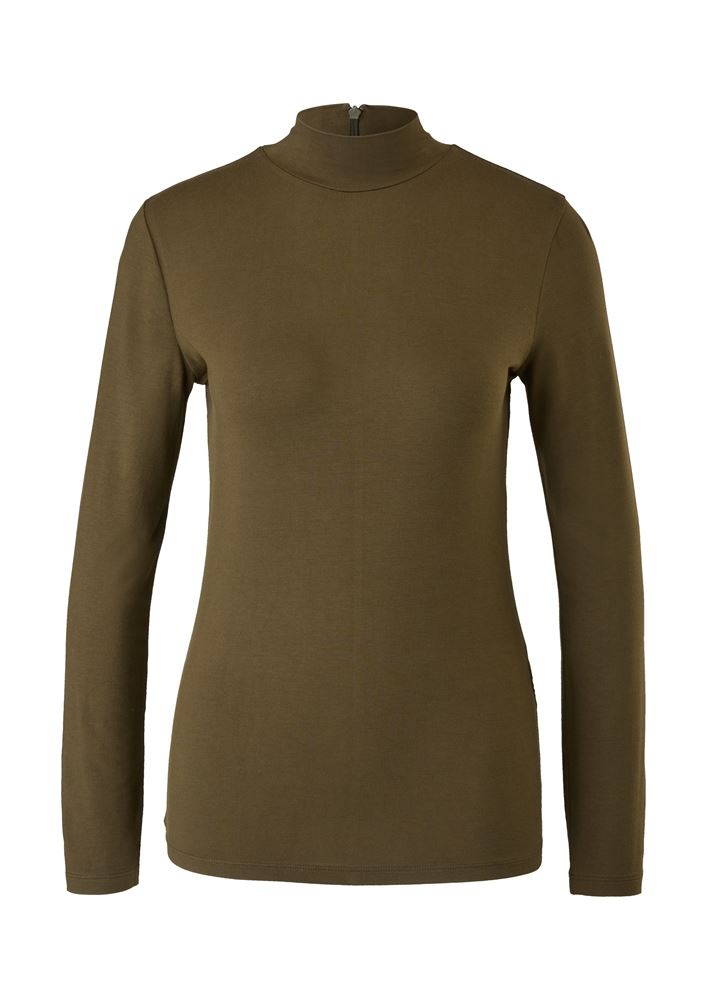 s.Oliver Langarmshirt aus Viskosestretch S22  2121823 36 | 7946 GREEN | 