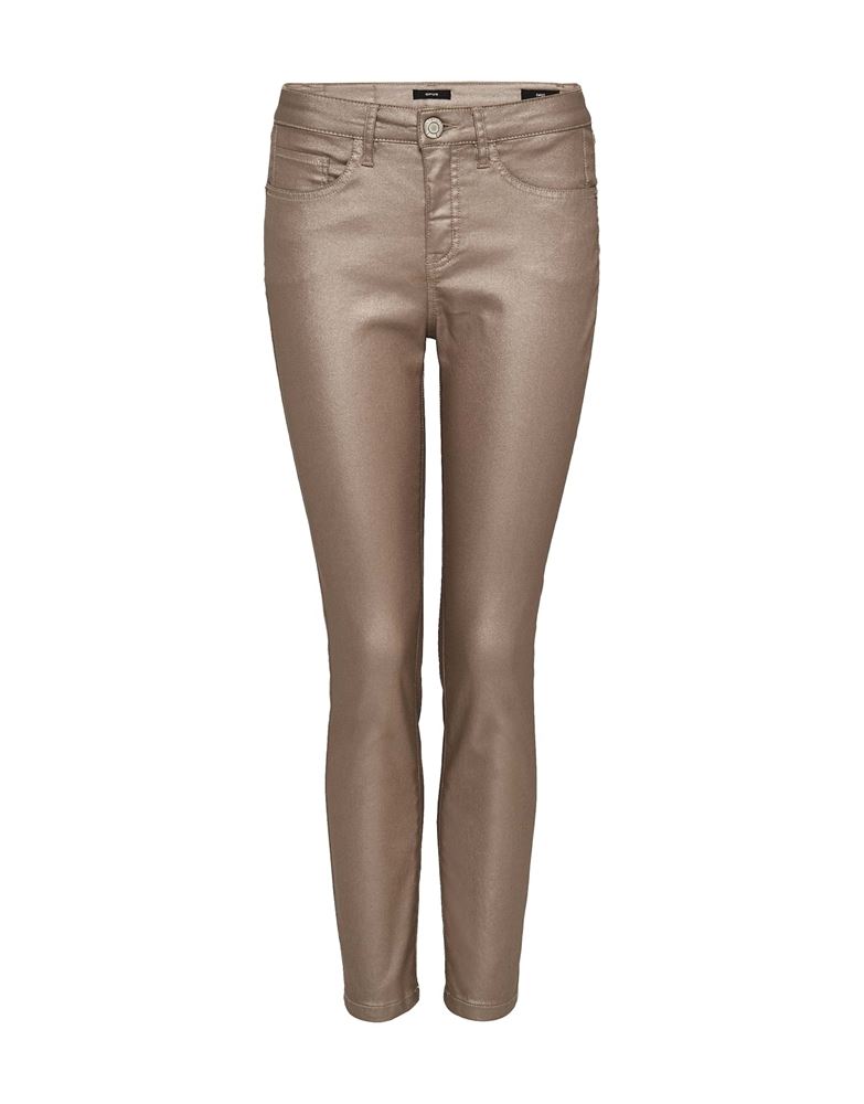 OPUS Hose Skinny Emily glam glänzende Oberfläche gold S22 210904221100 42 | 2103 sweet almo | 