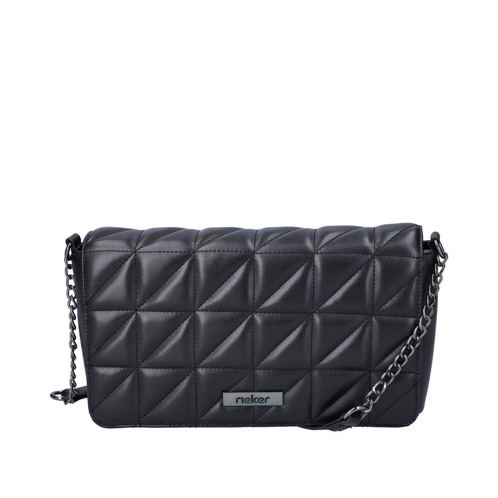 Rieker Umhängetasche Clutch Kettendetails Steppung schwarz S22 H1110-00 