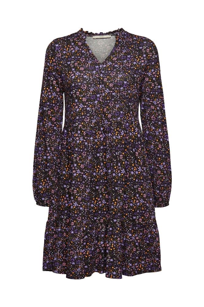 EDC Kleid gemustert LENZING ECOVERO schwarz S22 992CC1E306 M | C003 BLACK 3 | 