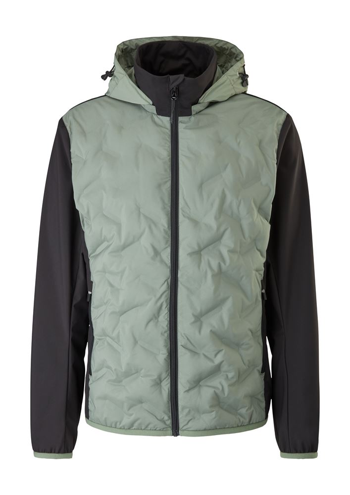 s.Oliver Herren Jacke Übergang Thinsulate Wattierung Bicolor Kapuze grün S12  2109222 S | 7814 khaki/oliv | 