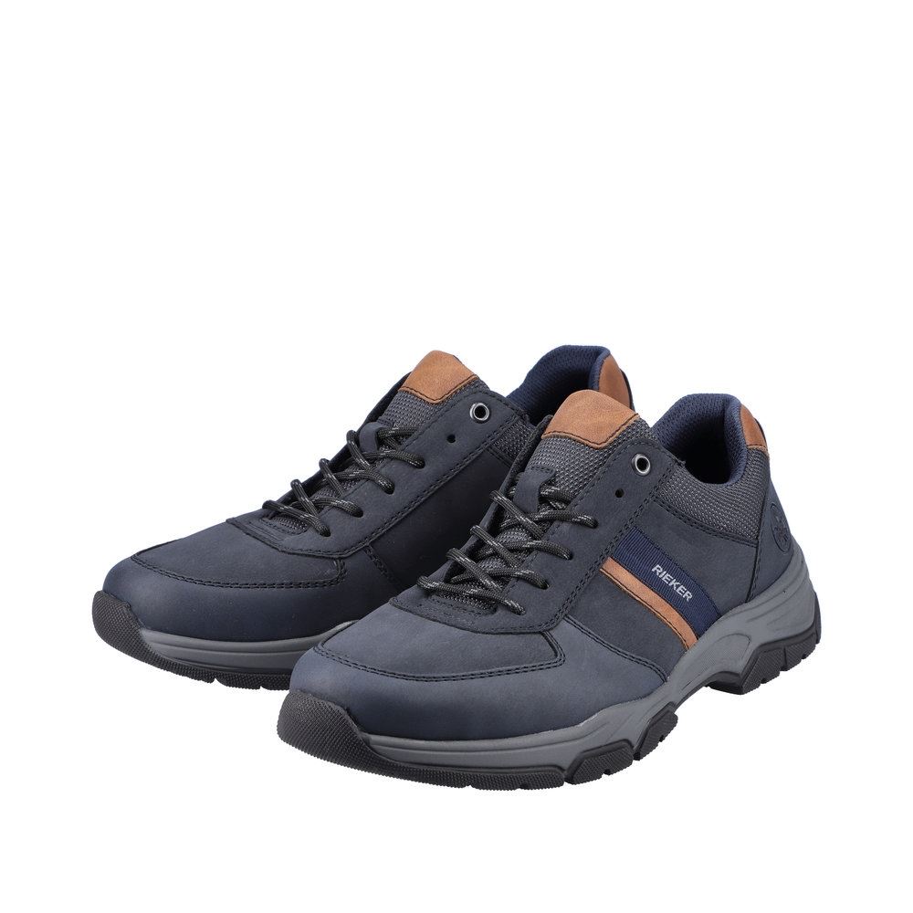 Rieker Herren Schnürschuhe blau-braun S23  11211-14 