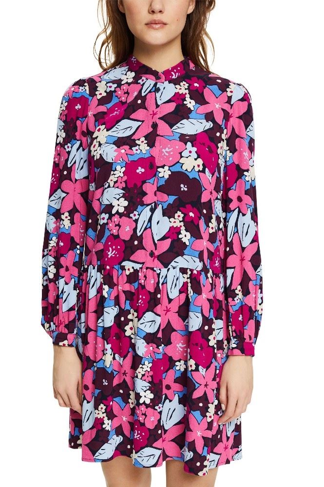 EDC Blusenkleid mit Blumen-Print; LENZING™ ECOVERO™ 032CC1E306 