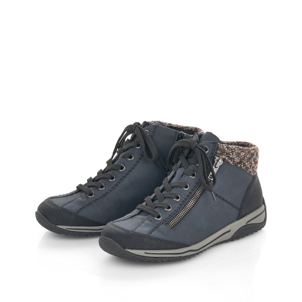 Rieker Antistress Schnürschuh Schnürstiefel blau  S21  L5223-00 37 | schwarz/pazifik | E