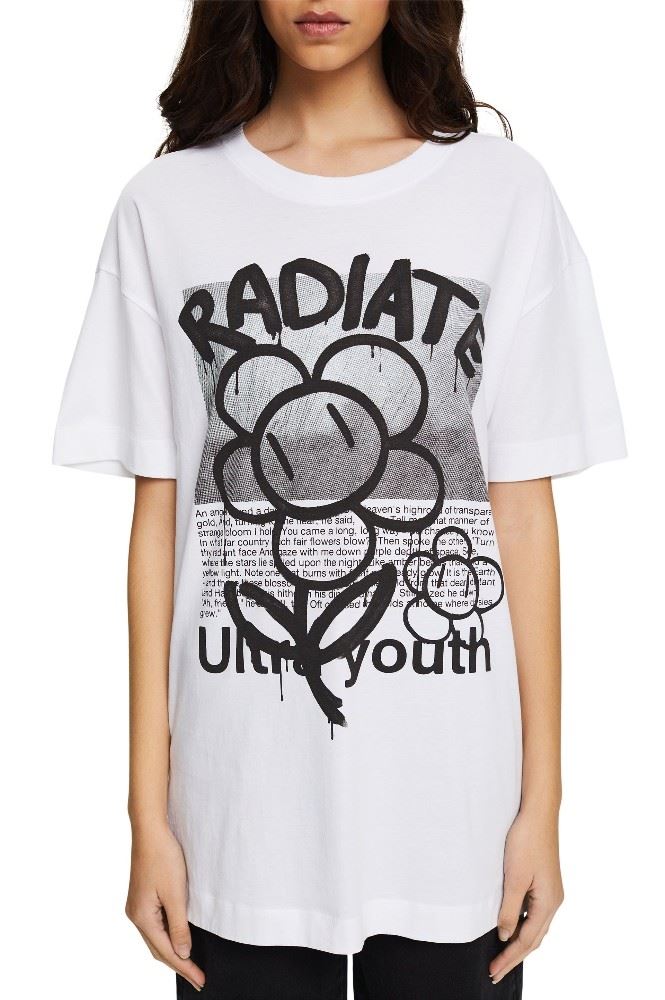 EDC Oversize T-Shirt mit Print 042CC1K331 
