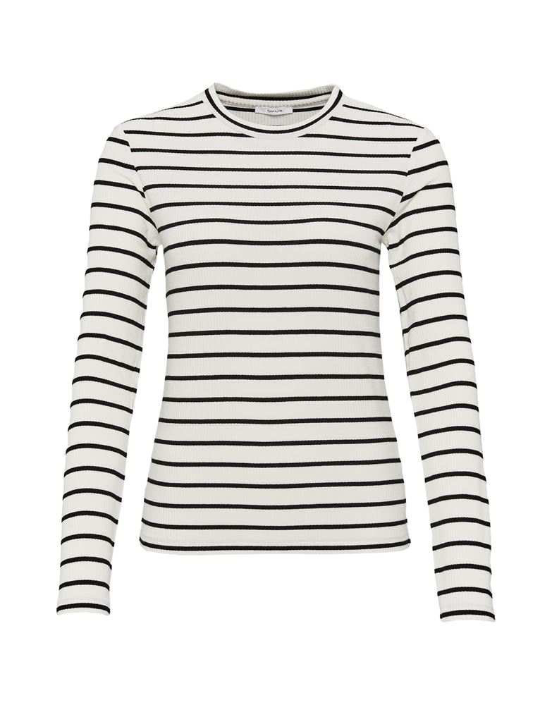 OPUS Longsleeve Salia gestreift weiß S12 10012110210115 