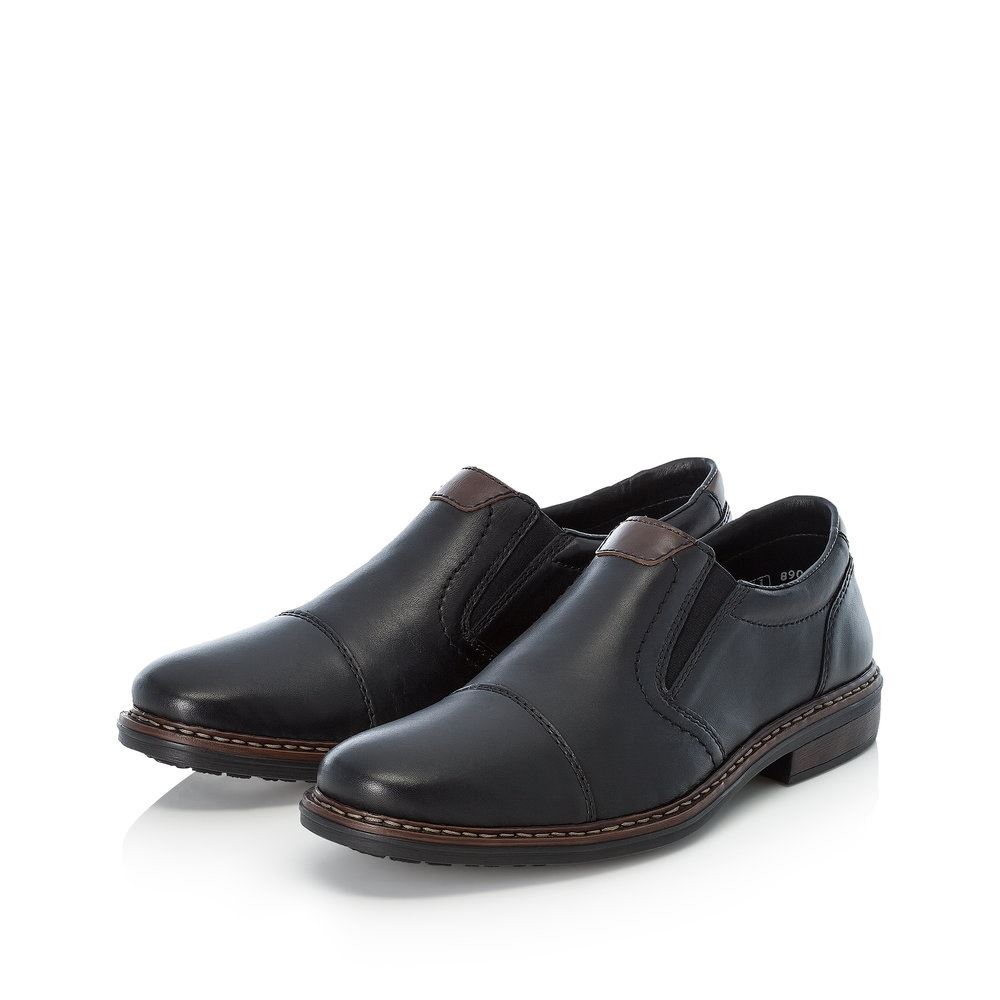 Rieker Antistress Herren Slipper Leder klassisch schwarz S13 17659-00 