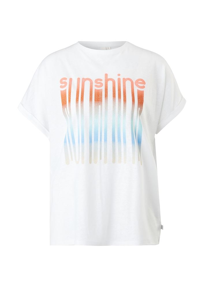 QS designed by Printshirt Leinenmix weiß S12  2113523 XS | 01D0 white plac | 