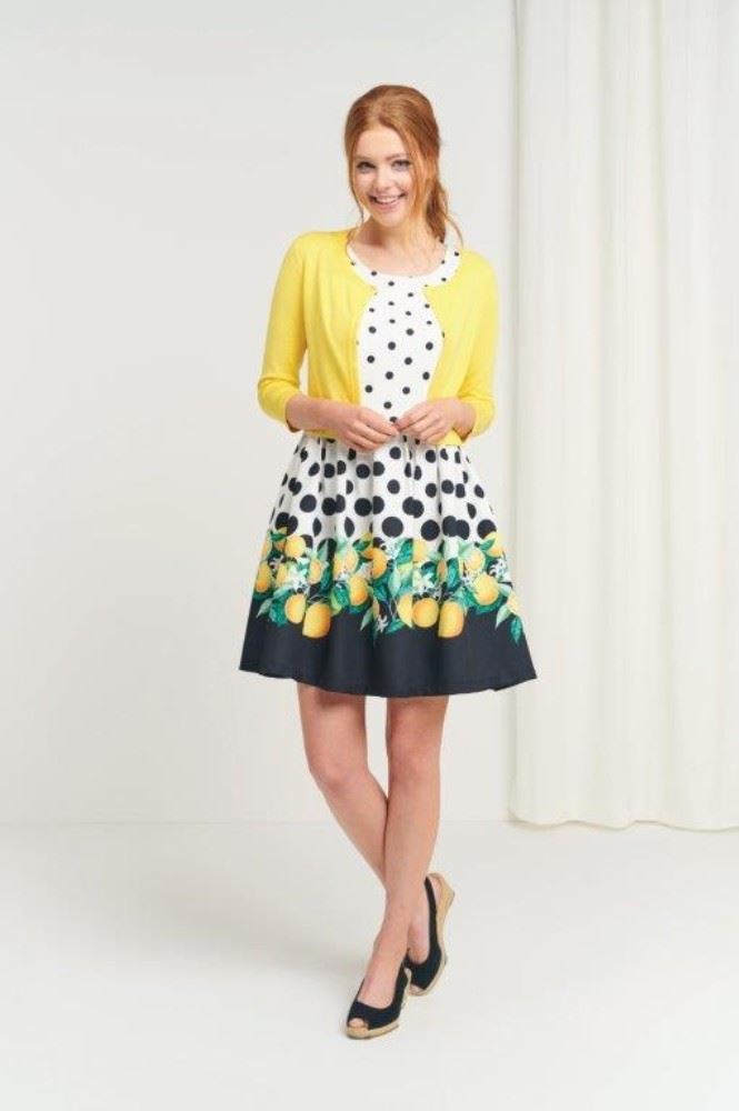Smashed Lemon Cardigan Bolero gelb 90002-150 