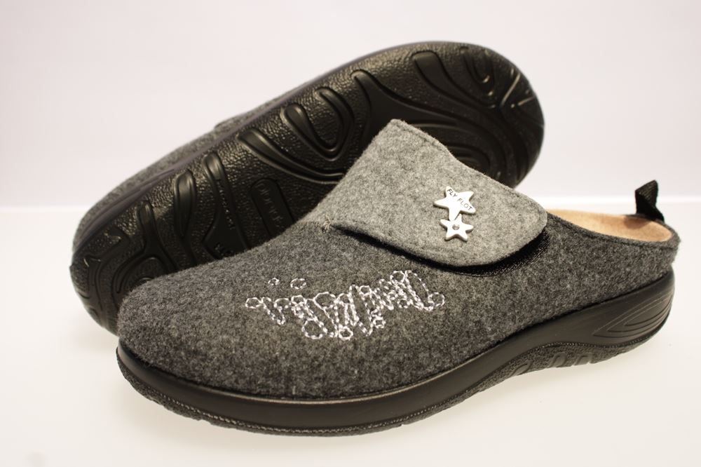 Fly Flot Hausschuhe Hauspantolette grau 63663 37 | grau | 
