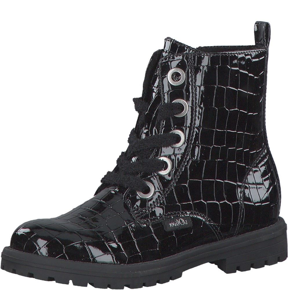 s.Oliver Winterstiefel Kinder 5-5-45220-25 39 | 018 BLACK PATEN | 