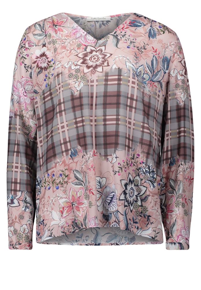 Betty Barclay Bluse Langarm  gemustert 60298151 