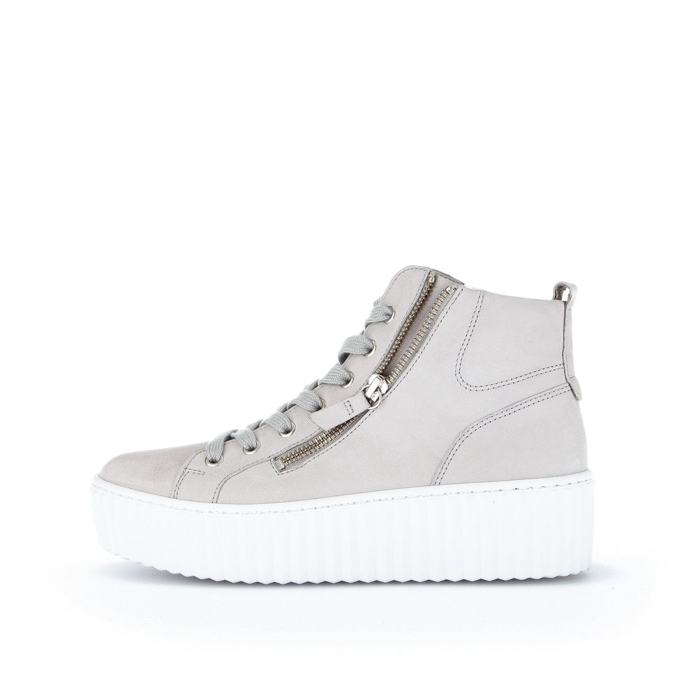 Gabor Sneaker high Rauleder Wechselfußbett Reißverschluss grau S13  23.210.19 