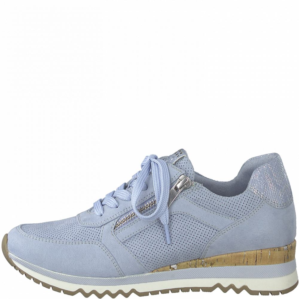 Marco Tozzi Sneaker Wechselfußbett Kork blau S12  2-2-23781-28 