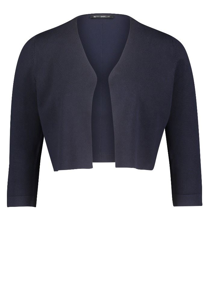 Betty Barclay Feinstrickjacke Bolero ohne Verschluss blau S22 57161036 