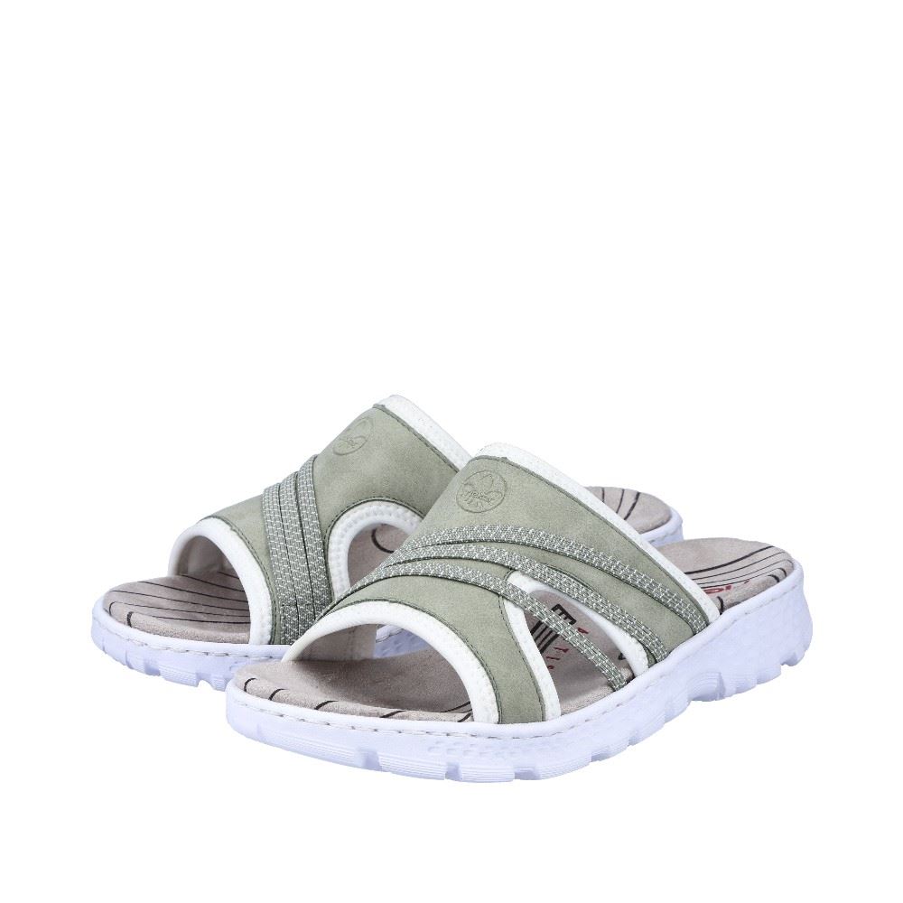 Rieker Antistress Damen Pantolette sportiv grün S12  67880-52 