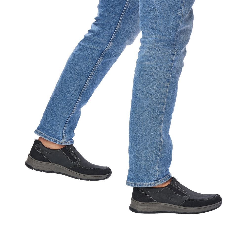 Rieker Antistress Herren Slipper Schlupfschuh Extraweite Wechselfußbett schwarz S23 14362-00 