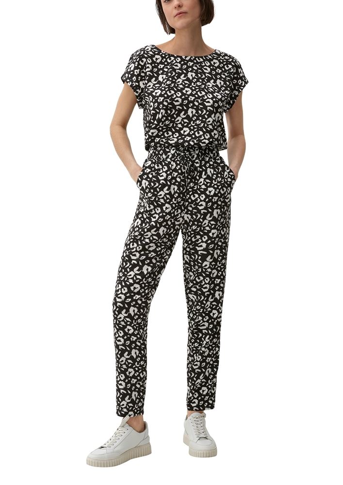 s.Oliver Relaxed: Hose aus reiner Viskose schwarz S13  2132619 