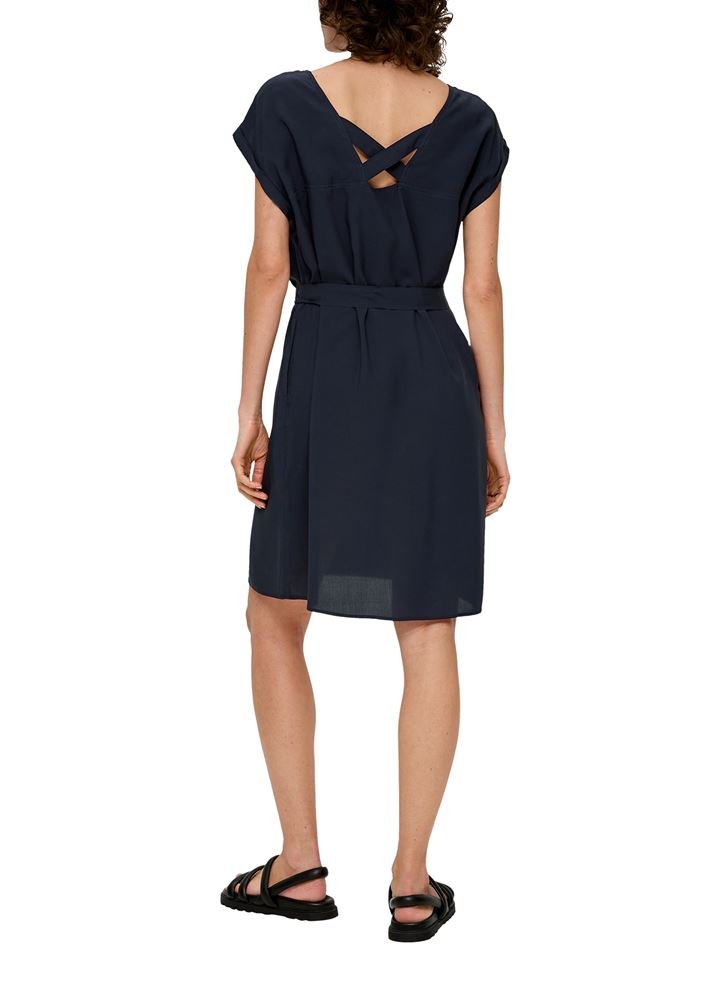 s.Oliver Kleid mit Bindeband aus Viskose S13 2131810 