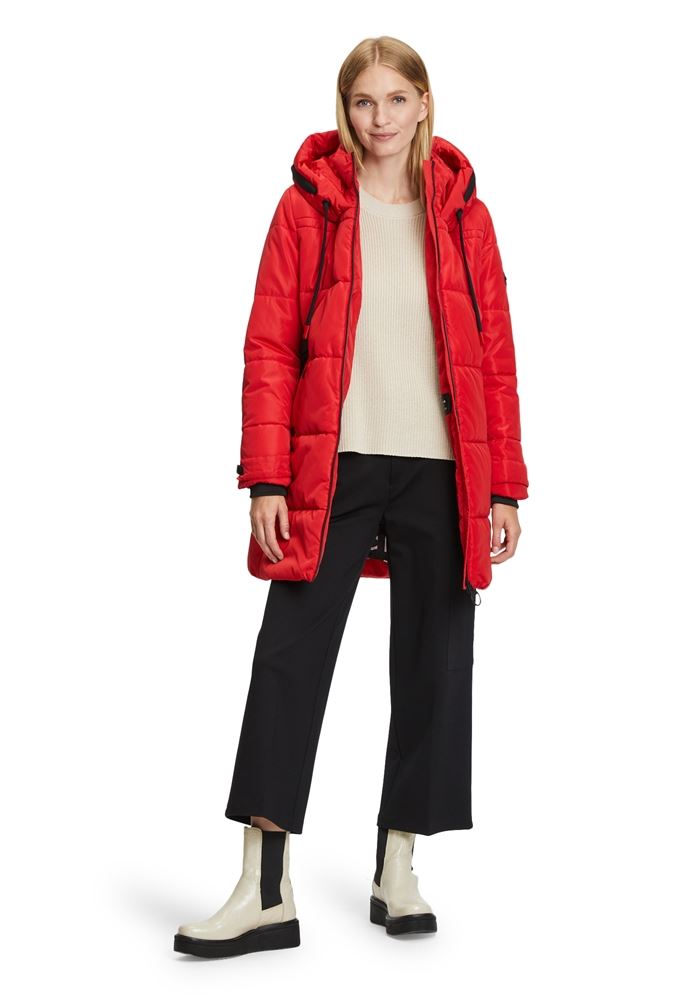 Betty Barclay Outdoorjacke Kapuze rot und schwarz S22 73031544 42 | 9045 Black | 