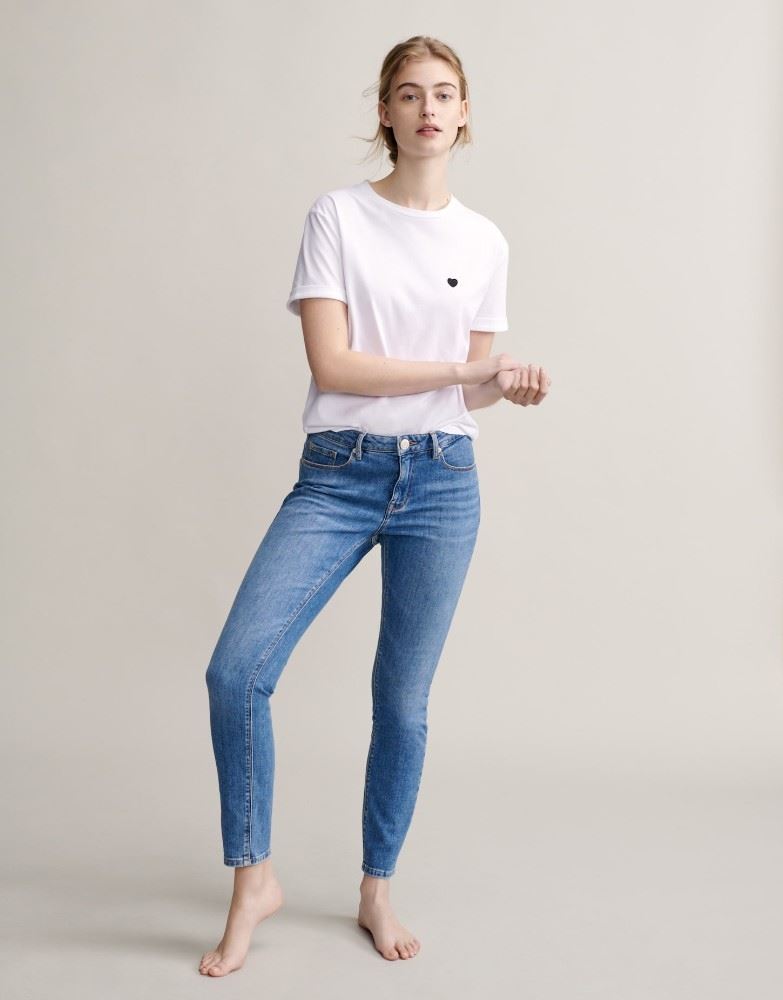 OPUS Shirt Motiv Herz Noos 245305607 38 | 8072 easy grey | 