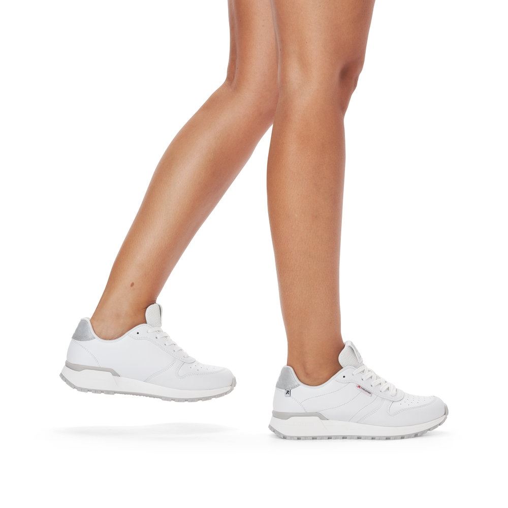 Rieker EVOLUTION Damen Sneaker Leder Wechselfußbett weiß S13 W0600-80 
