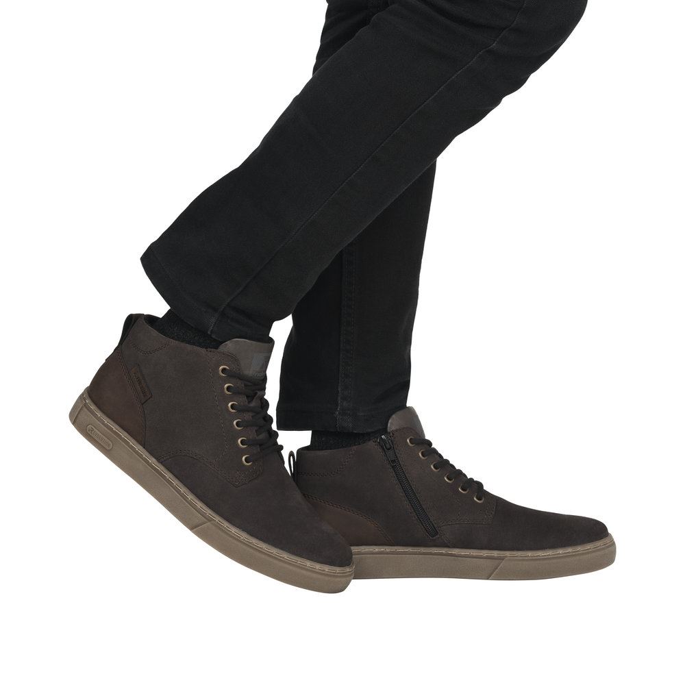 Rieker Evolution Herren Schnürboots Schnürstiefel Rauleder Wechselfußbett grau S23 U0762-45 