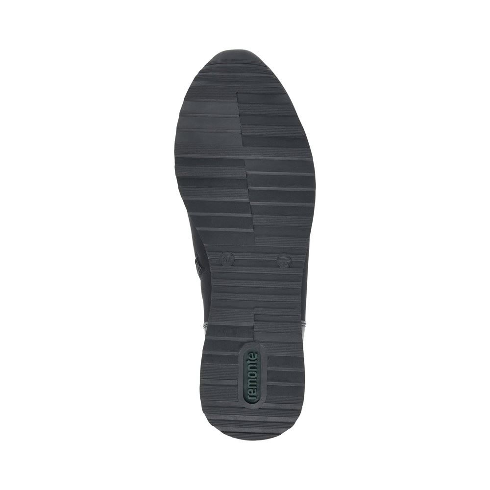 Remonte Schnürstiefel Tex - Membran schwarz Wechselfußbett Reißverschluss R2571-02 40 | nero/schwarz | F