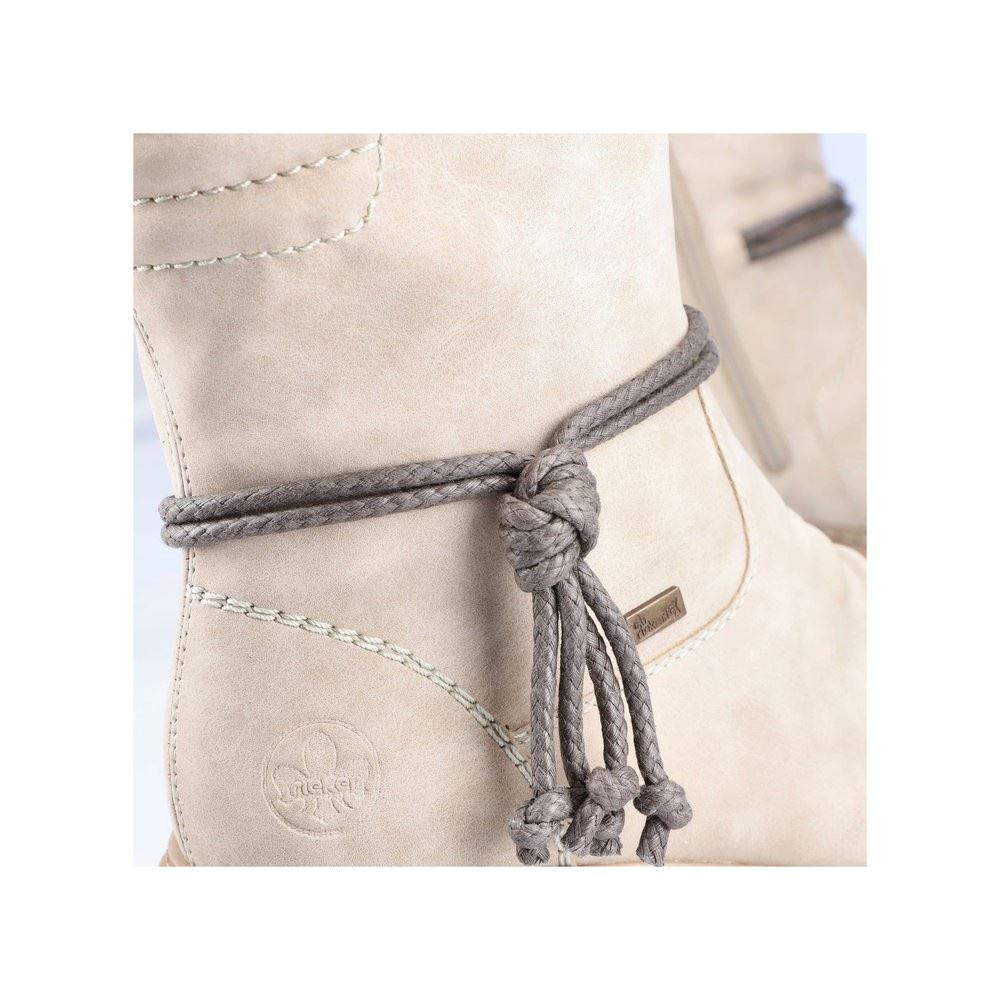 Rieker Antistress Damen Stiefel TEX-Membran Warmfutter Strickbund beige S22 Z4755-60 