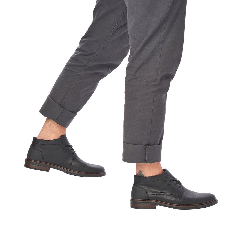 Rieker Antistress Herren Schnürstiefel Extraweite schwarz S23 17604-00 43 | schwarz/schwarz | H