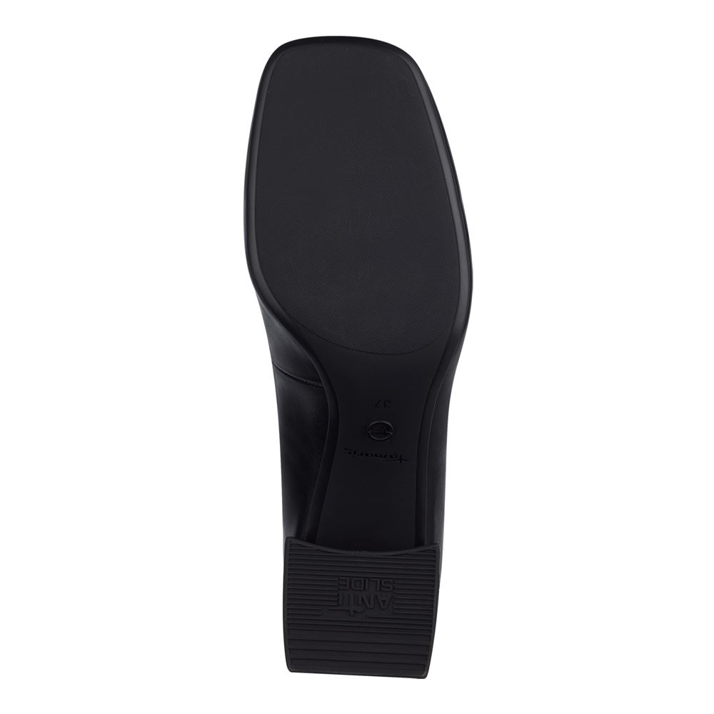 Tamaris Pumps karrèe Logo- Spange TOUCHit- Fußbett  gelb, schwarz S13 1-1-22416-20 36 | 001 BLACK | 